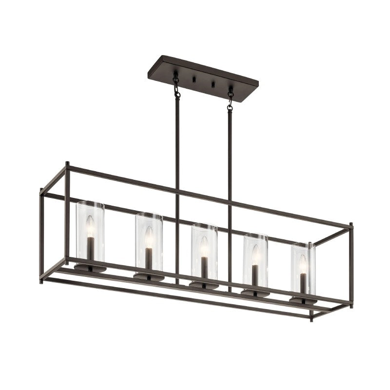Kichler 43995 Crosby 5-lt 42" Linear Chandelier-Olde Bronze