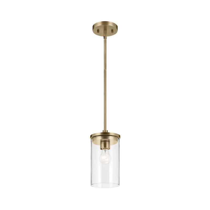 Kichler 43996 Crosby 1-lt 6" Pendant-Natural Brass