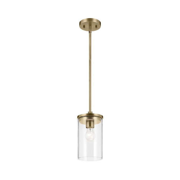 Kichler 43996 Crosby 1-lt 6" Pendant-Natural Brass