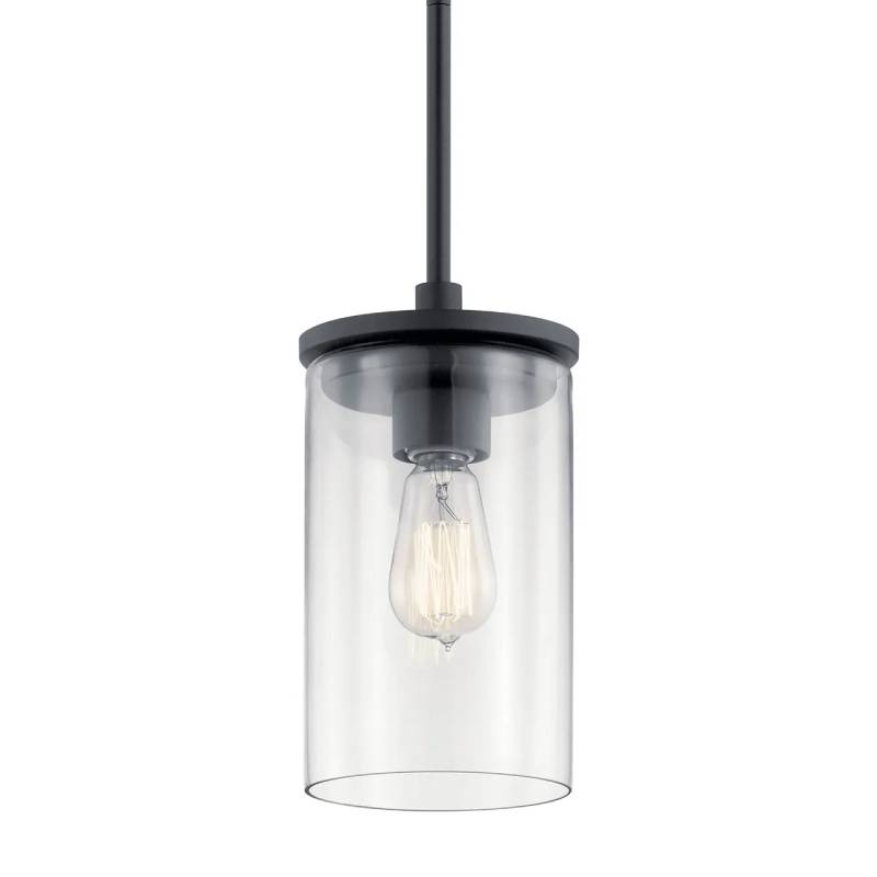 Kichler 43996 Crosby 1-lt 6" Pendant-Black