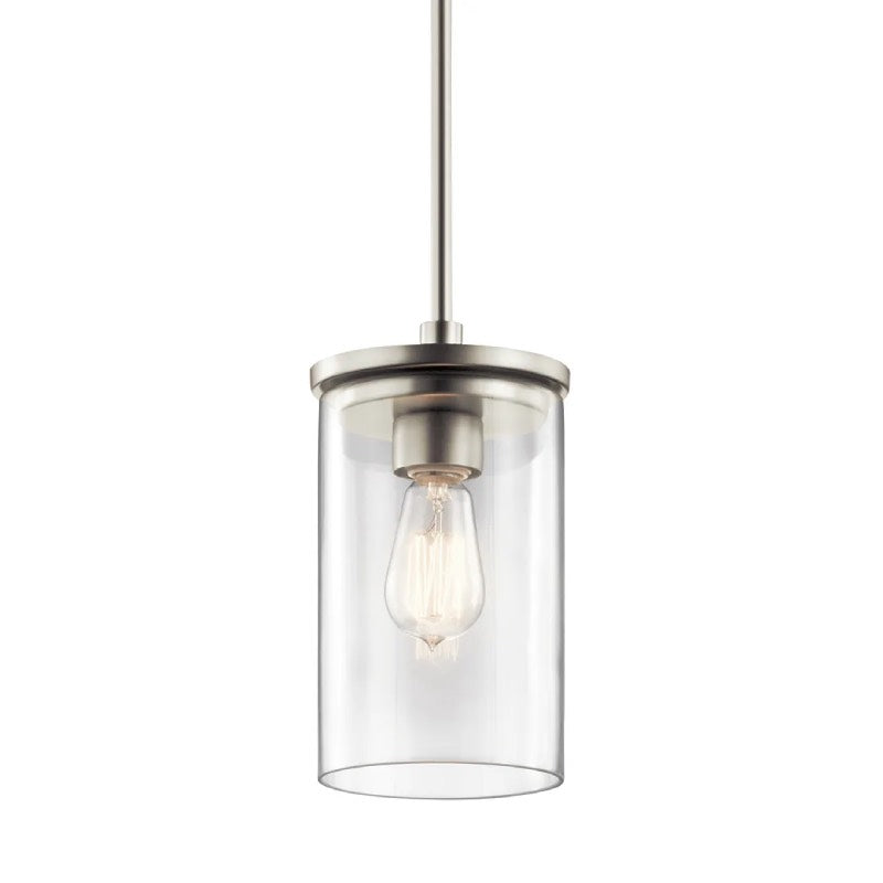Kichler 43996 Crosby 1-lt 6" Pendant-Brushed Nickel