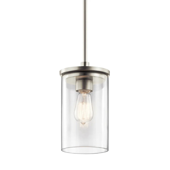 Kichler 43996 Crosby 1-lt 6" Pendant-Brushed Nickel