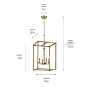 Kichler 43998 Crosby 4-lt 16" Pendant