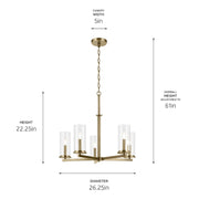 Kichler 43999 Crosby 5-lt 26" Chandelier