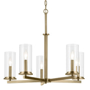 Kichler 43999 Crosby 5-lt 26" Chandelier-Natural Brass