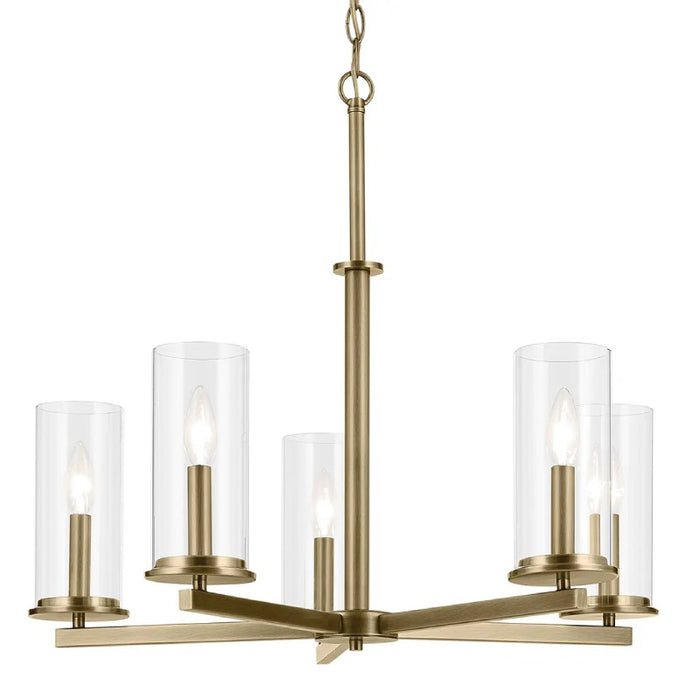 Kichler 43999 Crosby 5-lt 26" Chandelier-Natural Brass