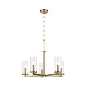 Kichler 43999 Crosby 5-lt 26" Chandelier-Natural Brass