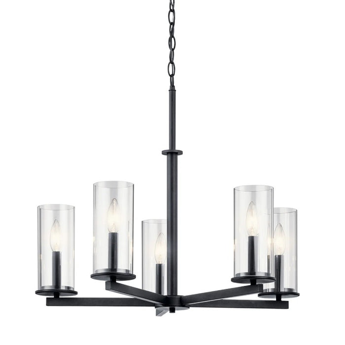 Kichler 43999 Crosby 5-lt 26" Chandelier-Black