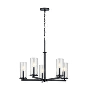 Kichler 43999 Crosby 5-lt 26" Chandelier-Black