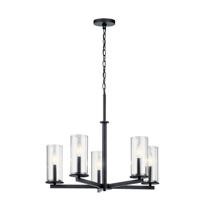 Kichler 43999 Crosby 5-lt 26" Chandelier-Black