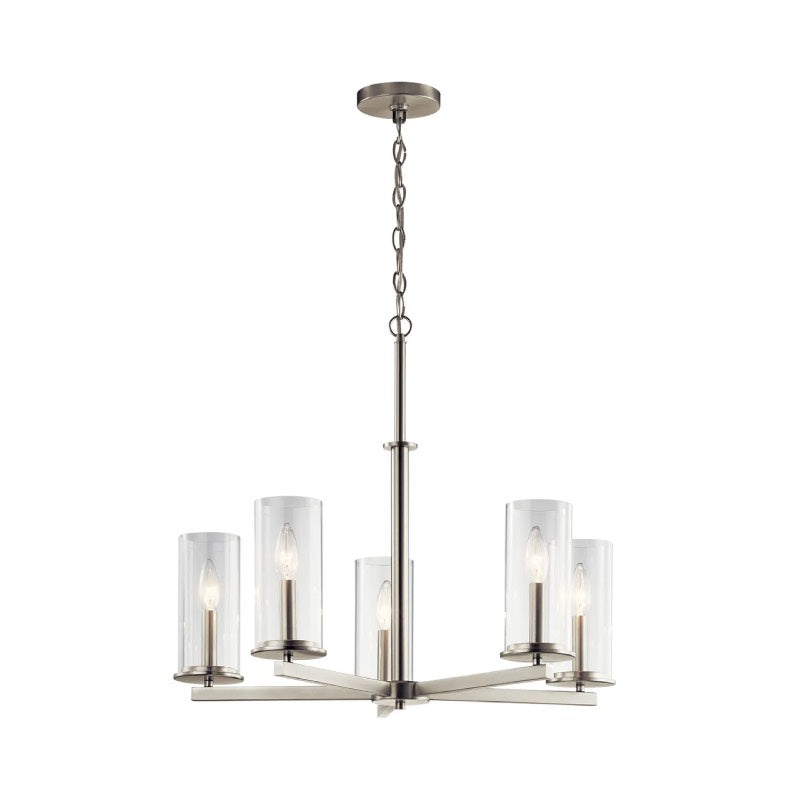 Kichler 43999 Crosby 5-lt 26" Chandelier-Brushed Nickel