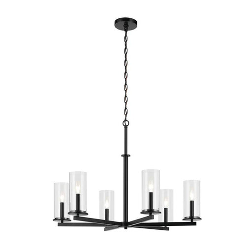 Kichler 44013 Crosby 6-lt 32" Chandelier-Black