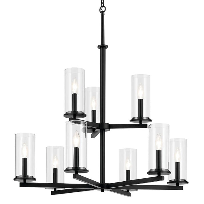 Kichler 44014 Crosby 9-lt 32" Chandelier-Black