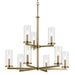 Kichler 44014 Crosby 9-lt 32" Chandelier-Natural Brass