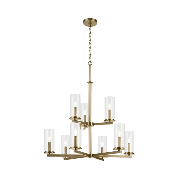 Kichler 44014 Crosby 9-lt 32" Chandelier-Natural Brass