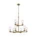 Kichler 44014 Crosby 9-lt 32" Chandelier-Natural Brass