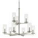 Kichler 44014 Crosby 9-lt 32" Chandelier-Brushed Nickel