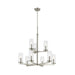 Kichler 44014 Crosby 9-lt 32" Chandelier-Brushed Nickel