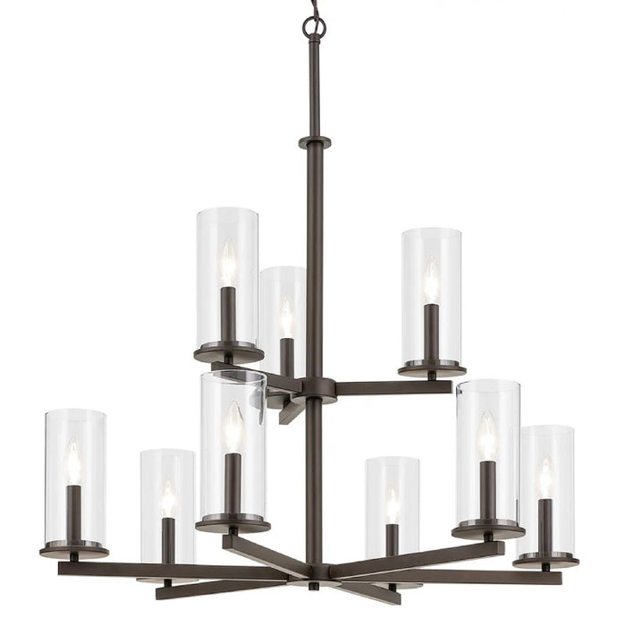 Kichler 44014 Crosby 9-lt 32" Chandelier-Olde Bronze