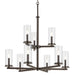 Kichler 44014 Crosby 9-lt 32" Chandelier-Olde Bronze