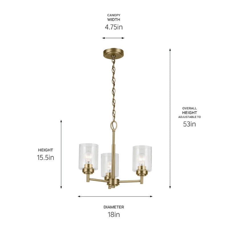 Kichler 44029 Winslow 3-lt 53" Chandelier
