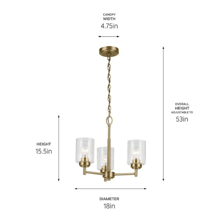 Kichler 44029 Winslow 3-lt 53" Chandelier