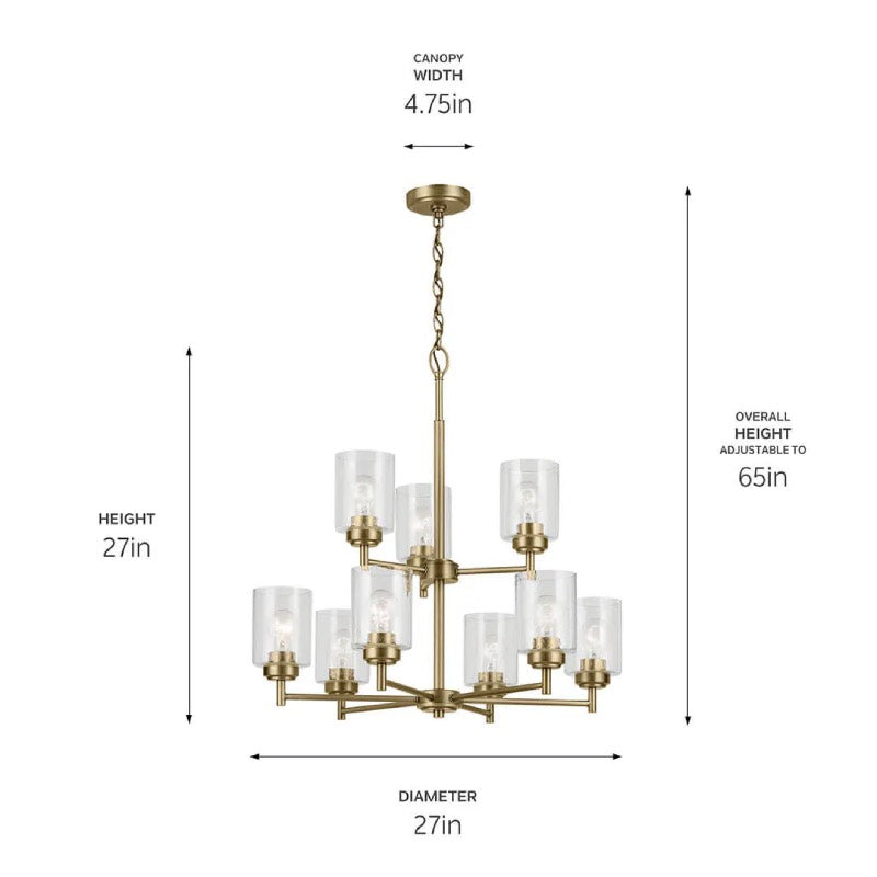 Kichler 44031 Winslow 9-lt 27" Chandelier