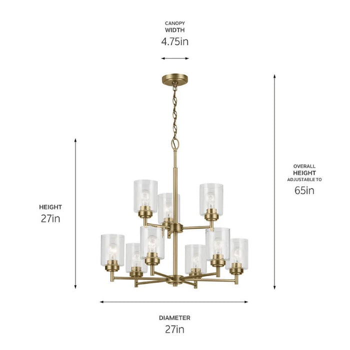 Kichler 44031 Winslow 9-lt 27" Chandelier