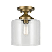 Kichler 44033 Winslow 1-lt 9" Semi Flush-Natural Brass