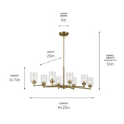 Kichler 44035 Winslow 8-lt 44" Chandelier