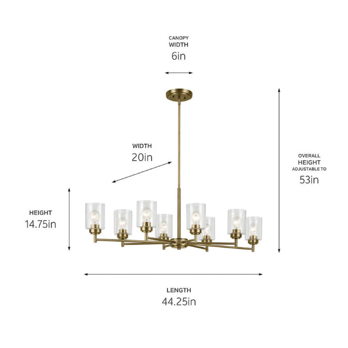 Kichler 44035 Winslow 8-lt 44" Chandelier