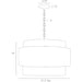 Arteriors 44077 Nolan 1-lt 22" Pendant