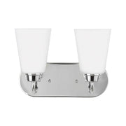 Generation 4415202EN3 Kerrville 2-lt 12" LED Wall/Bath Light - Chrome
