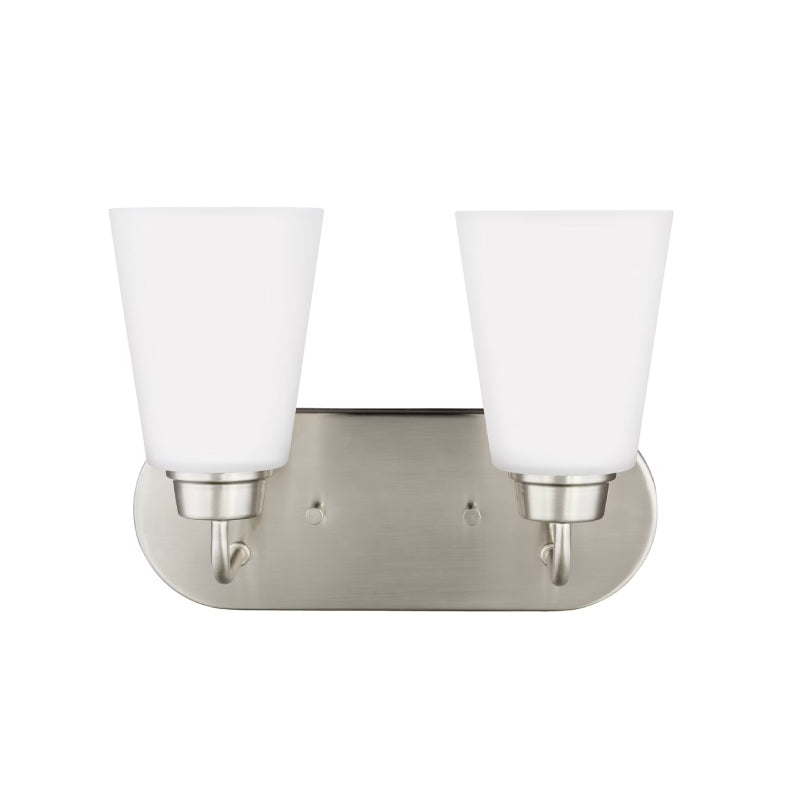 Generation 4415202EN3 Kerrville 2-lt 12" LED Wall/Bath Light - Brushed Nickel