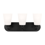 Generation 4415203EN3 Kerrville 3-lt 18" LED Wall/Bath Light - MIDNIGHT BLACK