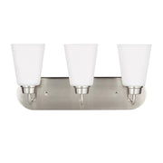 Generation 4415203EN3 Kerrville 3-lt 18" LED Wall/Bath Light - Brushed Nickel
