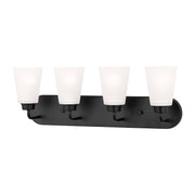 Generation 4415204EN3 Kerrville 4-lt 25" LED Wall/Bath Light - Midnight Black