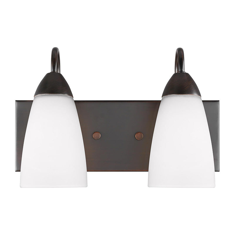 Generation 4420202EN3 Seville 2-lt 14" LED Wall / Bath - Bronze
