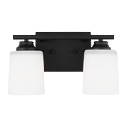Generation 4420902 Vinton 2-lt 13" Wall/Bath Light - Midnight Black