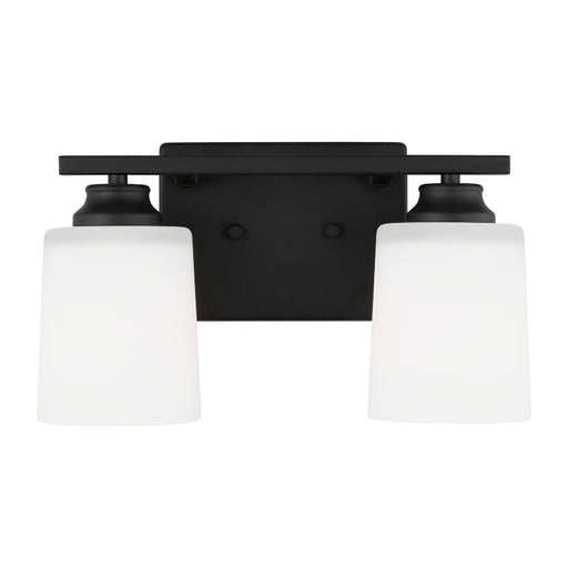 Generation 4420902EN3 Vinton 2-lt 13" LED Wall/Bath Light - Midnight Black