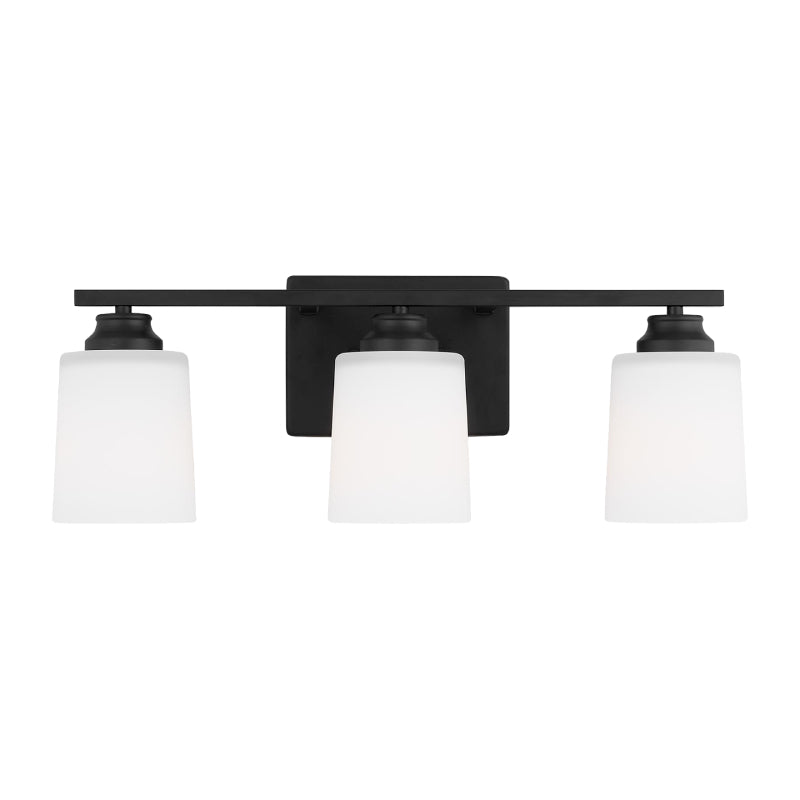 Generation 4420903 Vinton 3-lt 21" Wall/Bath Light - Midnight Black