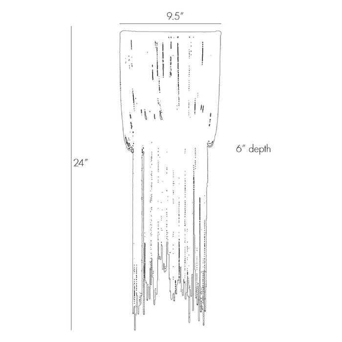 Arteriors 44323 Yale 1-lt 24" Tall Small Wall Sconce
