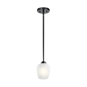 Kichler 44380 Valserrano 1-lt 5" Mini Pendant-Black Satin Etched