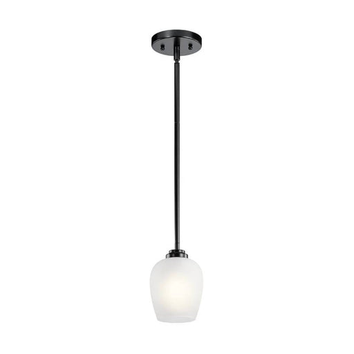 Kichler 44380 Valserrano 1-lt 5" Mini Pendant-Black Satin Etched