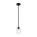 Kichler 44380 Valserrano 1-lt 5" Mini Pendant-Black Clear Satin Etched