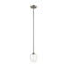 Kichler 44380 Valserrano 1-lt 5" Mini Pendant-Brushed Nickel Clear Satin Etched