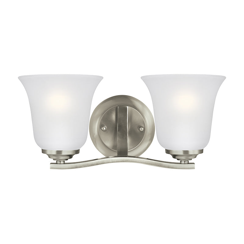 Generation 4439002EN3 Emmons 2-lt 15" LED Wall/Bath Sconce