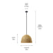Kichler 44399 Raffiana 1-lt 18" Pendant