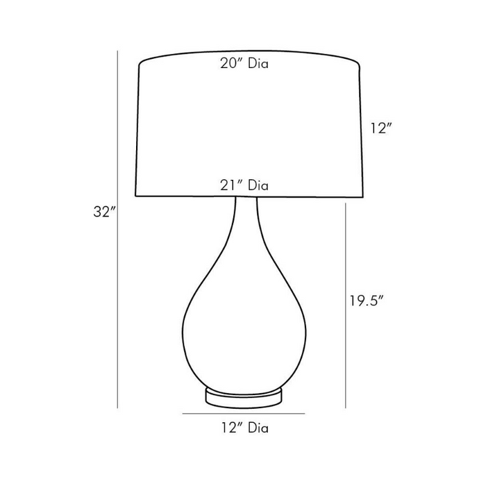 Arteriors 44415 Romy 1-lt 32" Tall Table Lamp