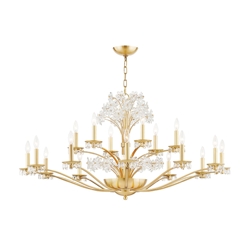 Hudson Valley 4452 Beaumont 20-lt 48" Chandelier-Aged Brass